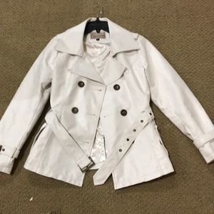 Winter white leather jacket